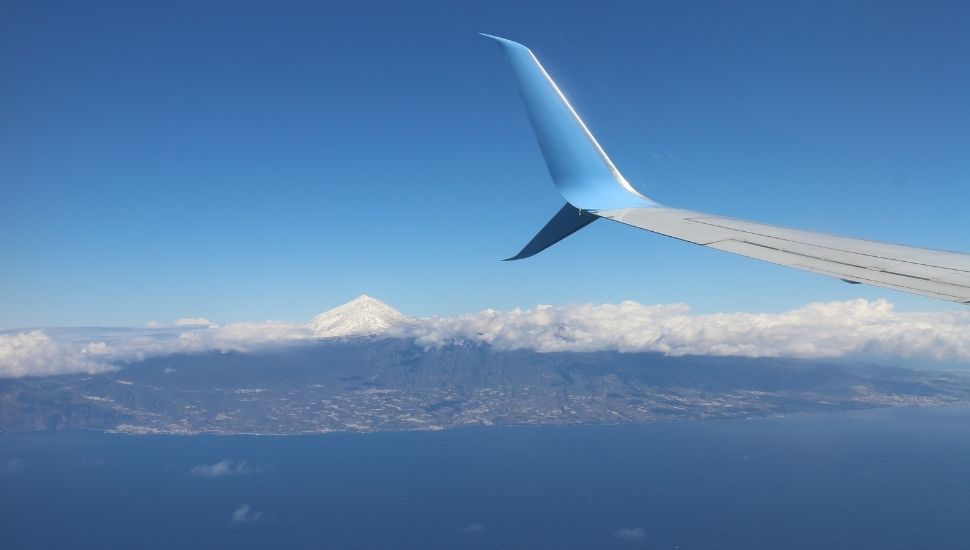 View of Tenerife from airplane