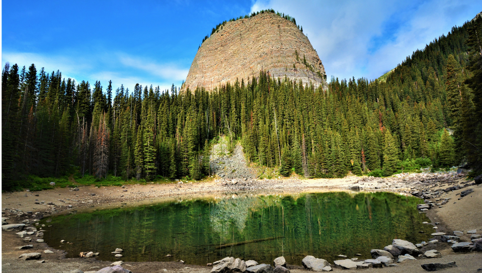Mirror Lake with Big Beehive in Banff National Park, Canada