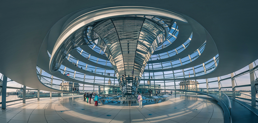 Panoramic view of Reichstag Dome