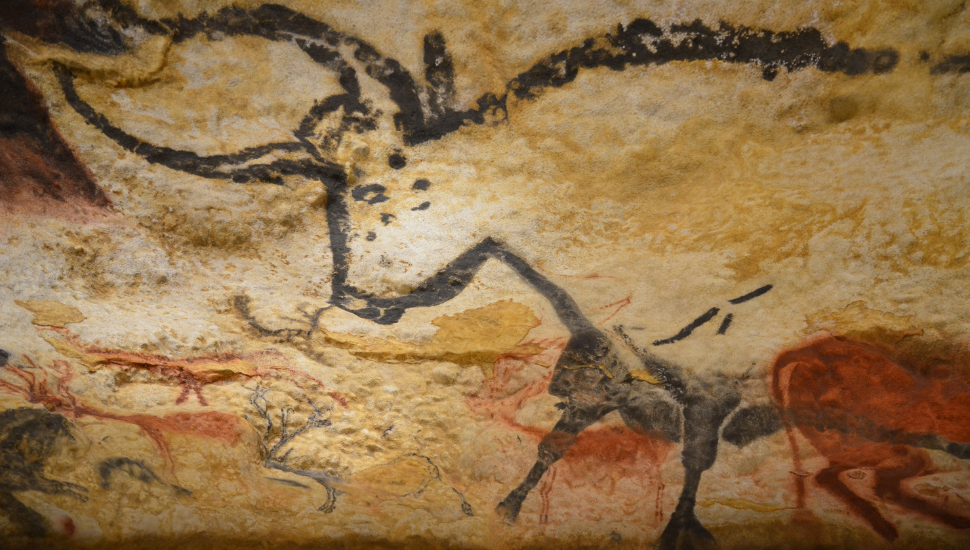 A cave painting of Lascaux, France