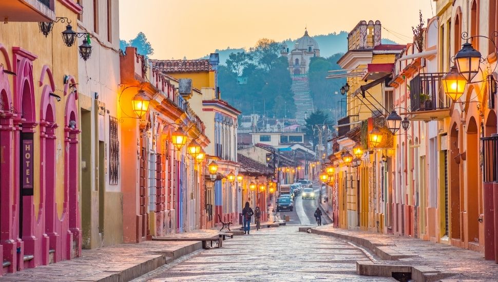 Colourful houses in Mexico
