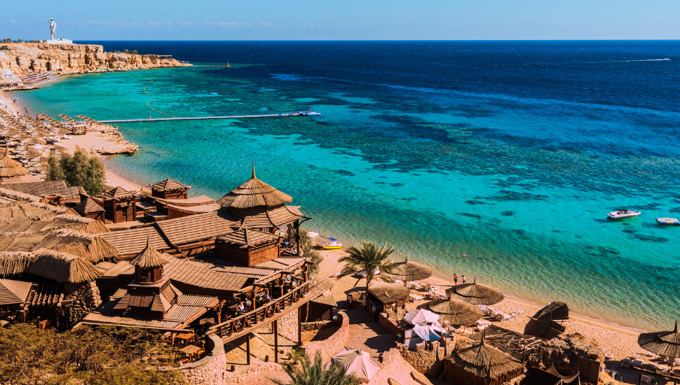 Red Sea coastline in Sharm El Sheikh, Egypt