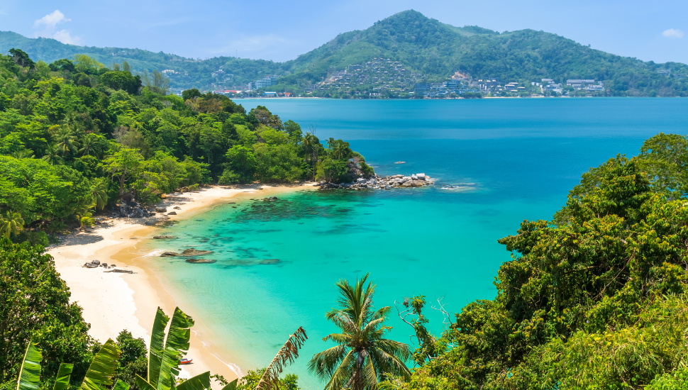 Sandy beach in the long-haul destination of Phuket, Thailand