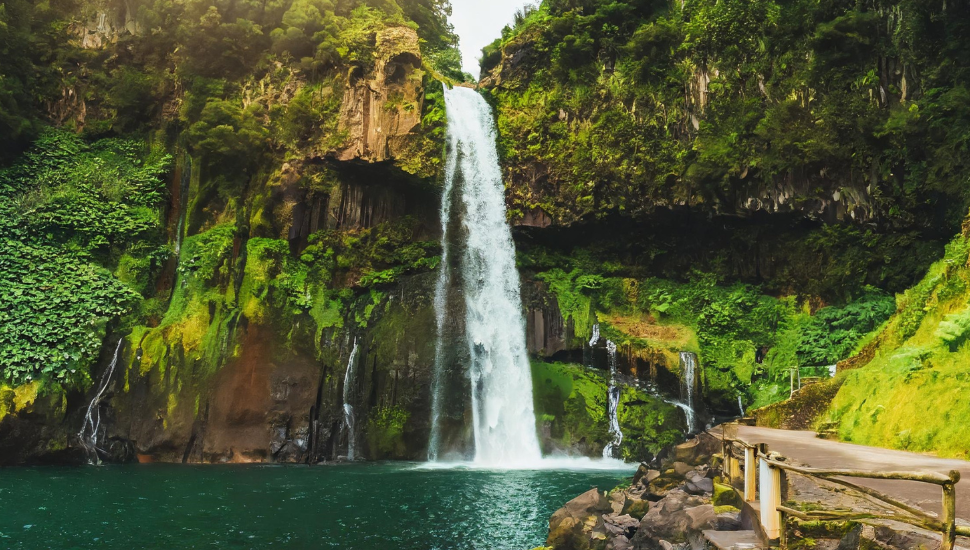 Salto do Cabrito waterfall, Sao Miguel Island, Azores, Portugal