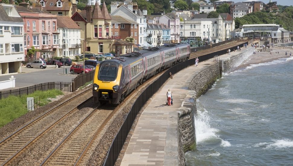 Train at Dawlish Devon