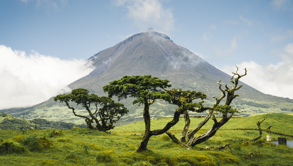 Mount Pico on Pico Island, Azores, Portugal.