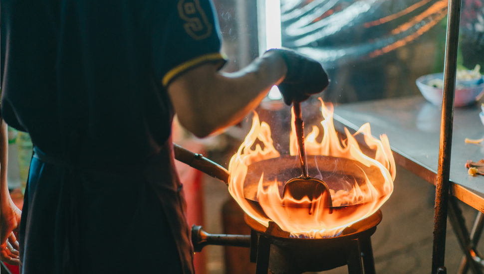 Street food cooking in Thailand