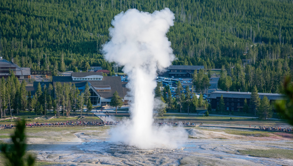 Old Faithful from observation point