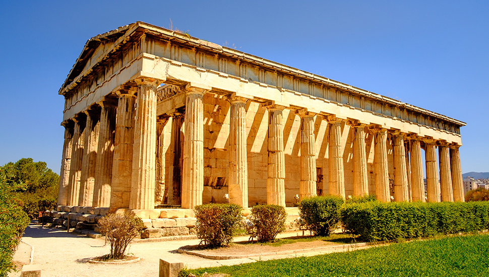 The Temple of Hephaestus in ancient agora