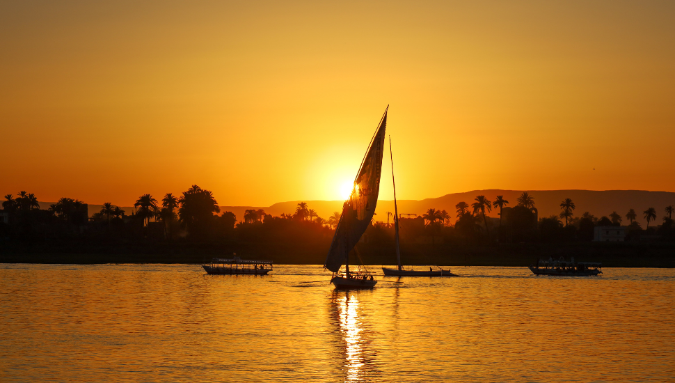 Sunset on the River Nile, Egypt