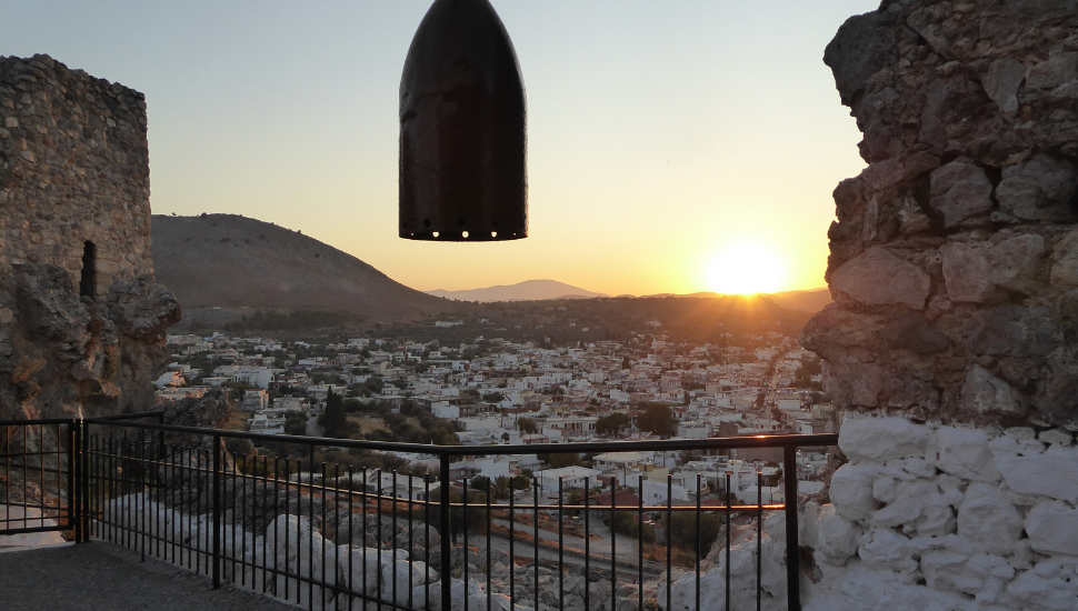 View from the castle in Archangelos village, Rhodes