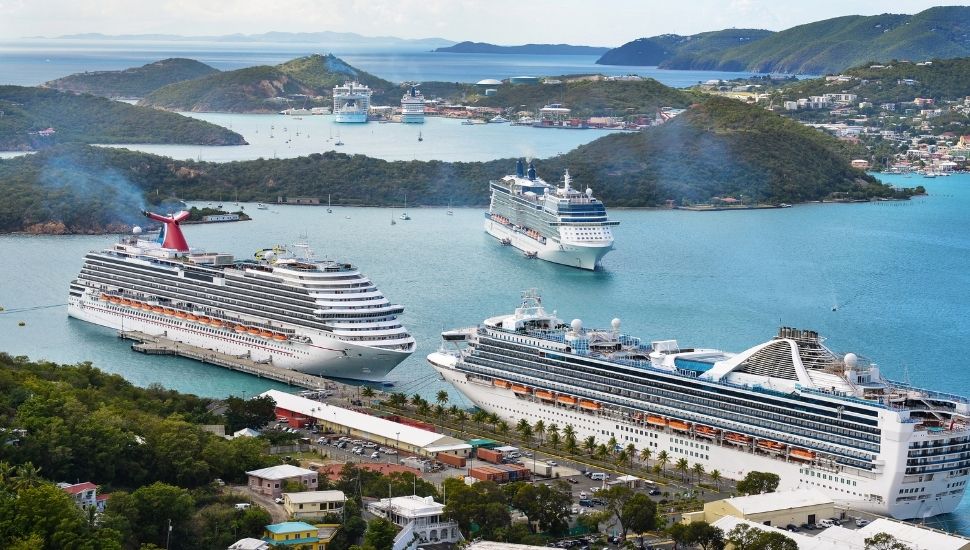 Cruise ships in Saint Thomas, US Virgin Islands