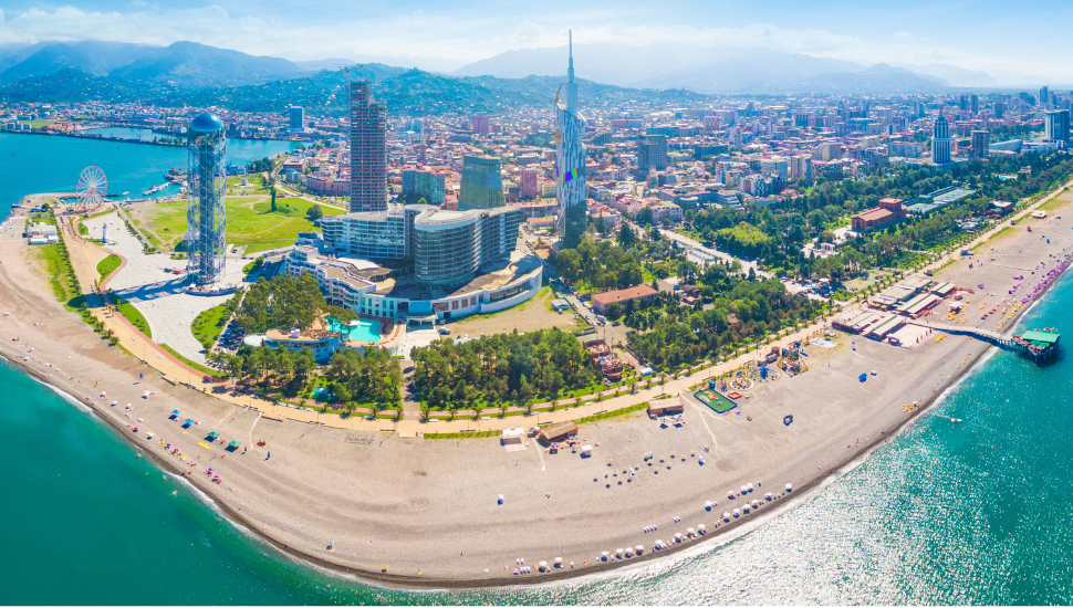 Aerial image of Batumi, Georgia