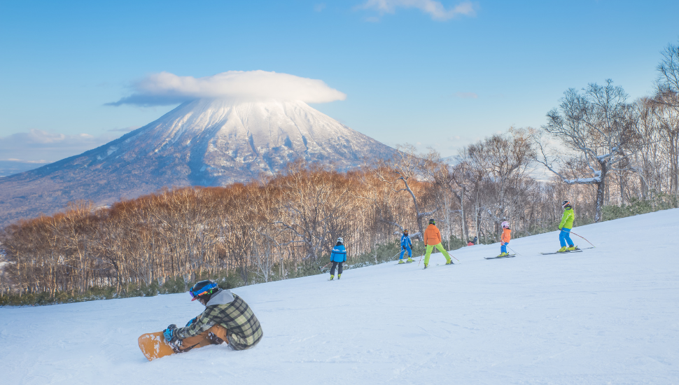 Skiing in in Niseko Ski area, Hokkaido, Japan