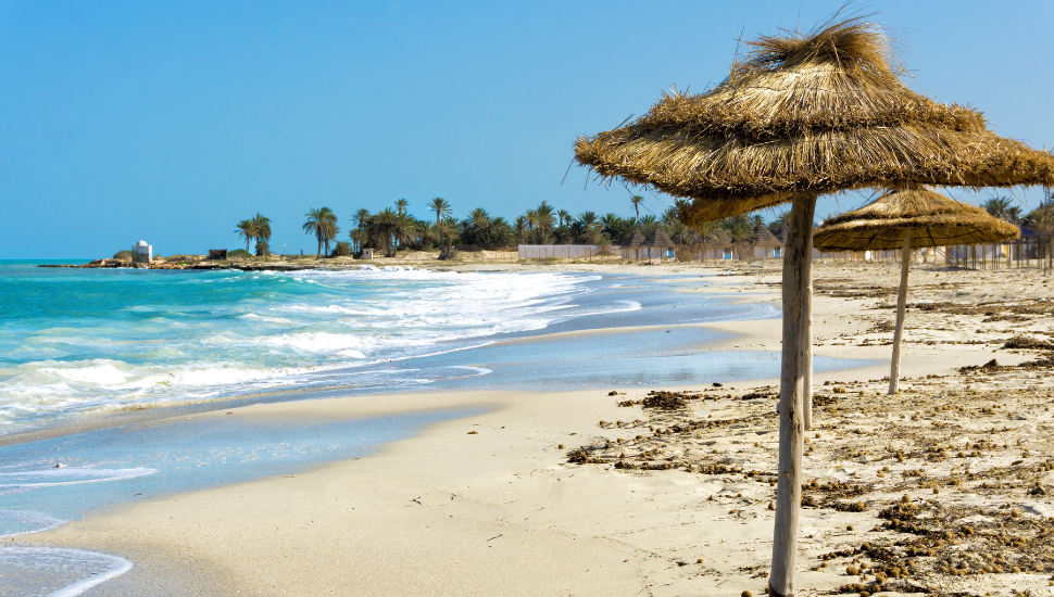 Beach in the Coastal Area of Djerba in Tunisia