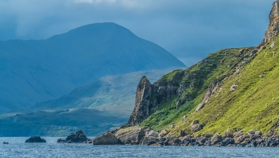 Scottish landscape from sea