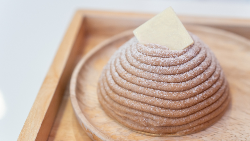 Mont Blanc, French Chestnut Cream dessert