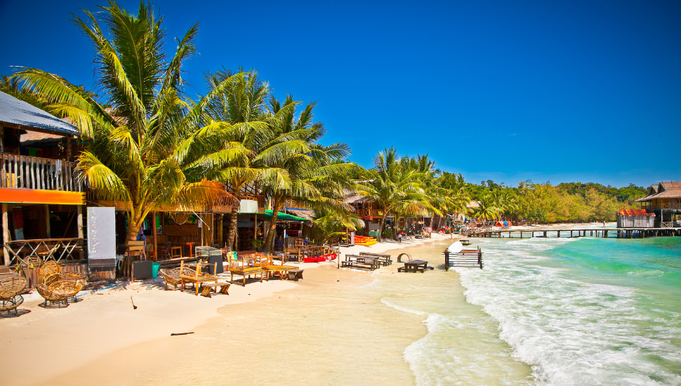 Beach on Koh Rong island, Cambodia.