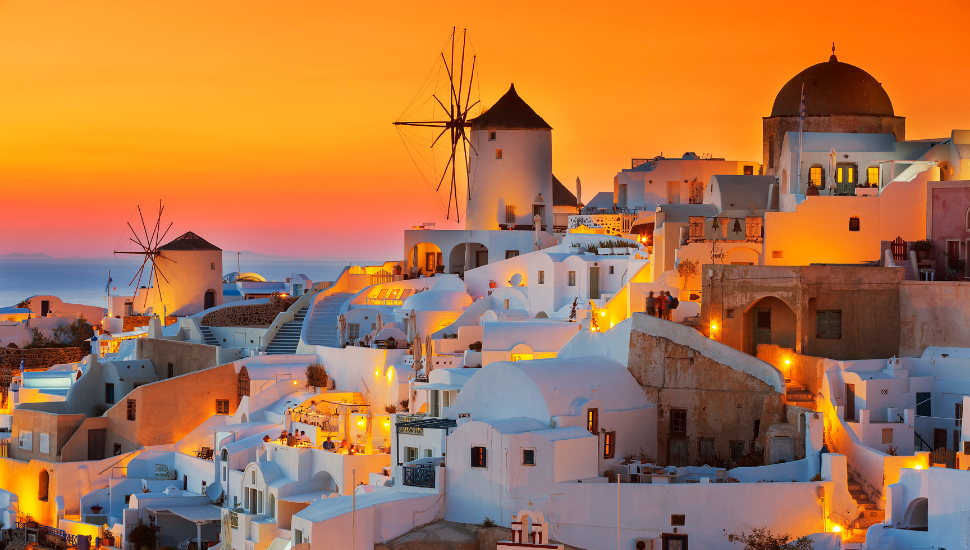 Oia, Santorini at sunset