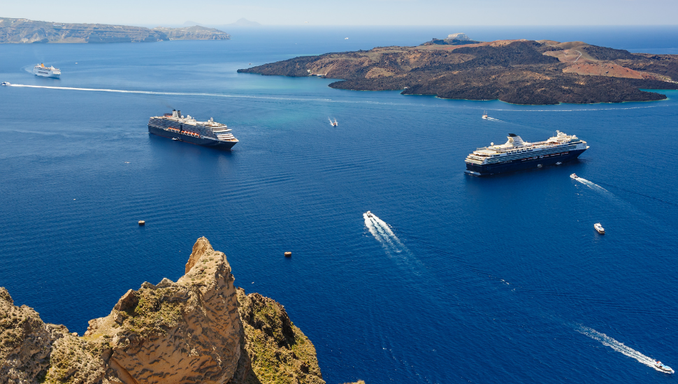 View from Fira to Caldera Sea, Santorini
