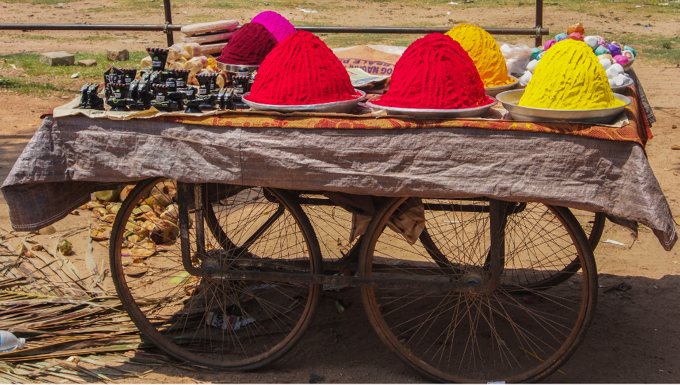 Holi coloured paints