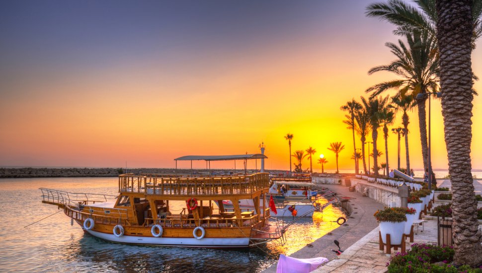 Harbour in Side, Turkey