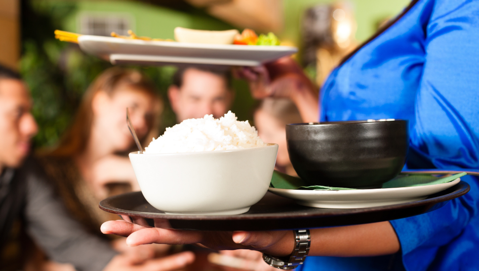 Waitress in restaurant