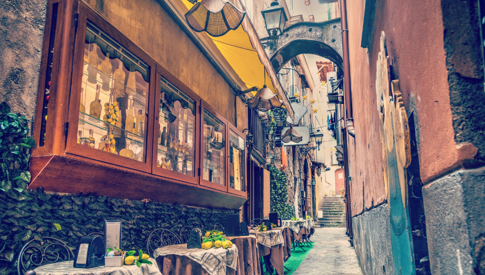 Narrow Alley in Sorrento, Italy