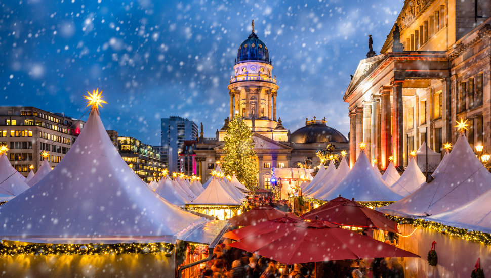 Traditional German Christmas Market at the Gendarmenmarkt Square in Berlin