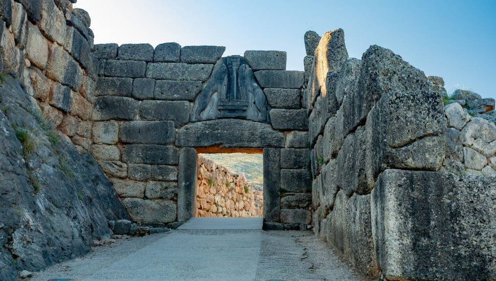 Lion's Gate view, Mycenae, Greece