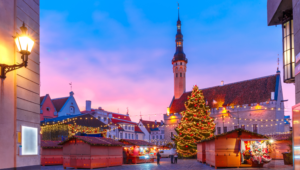 Christmas Market in Tallinn Town Hall Square