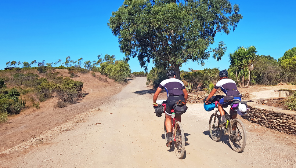 Two cyclists in The Algarve, Portugal