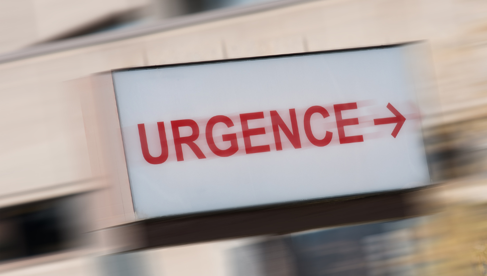 Medical emergency sign abroad