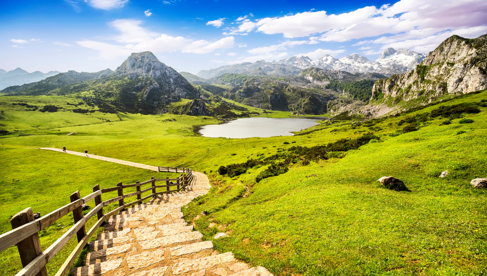 Lake Ercina, lakes of Covadonga, Asturias, Spain