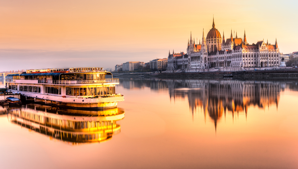 Budapest Parliament at sunrise, Hungary