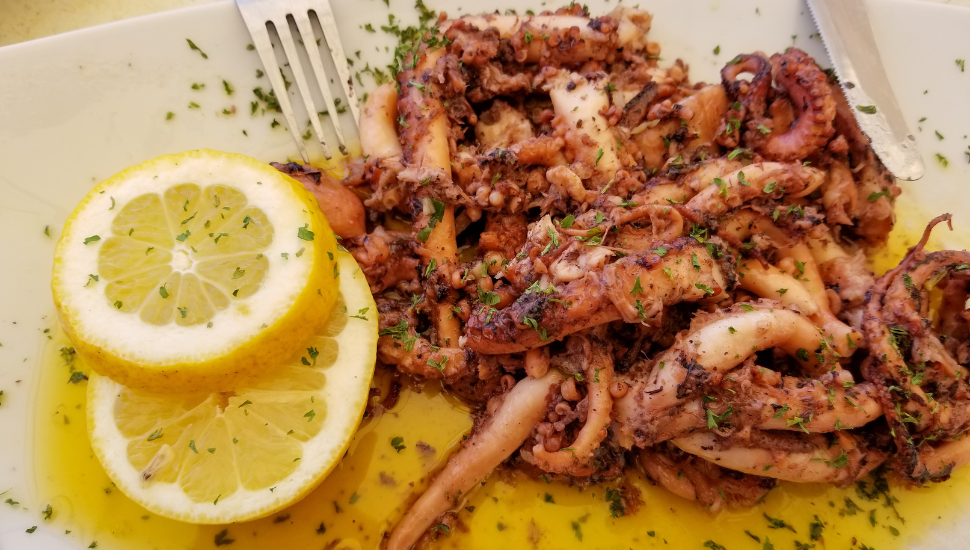 Food in Malta: Fried octopus