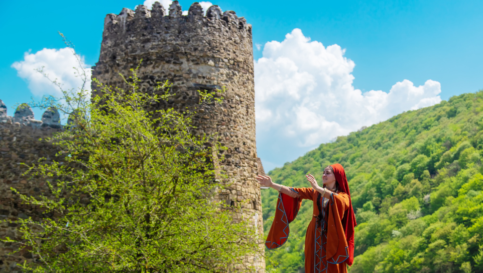 Georgian girl in national costume