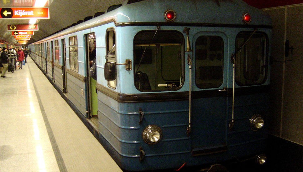 Metro stop in Budapest, Hungary