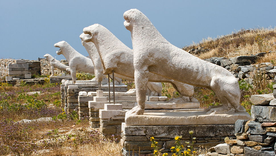 Ruins of ancient Terrace of the Lion