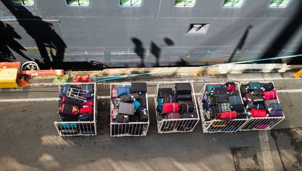 Luggage being loaded for cruise
