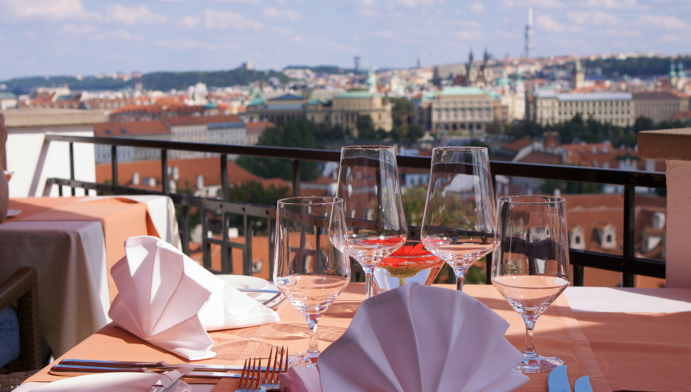 View from restaurant in Prague